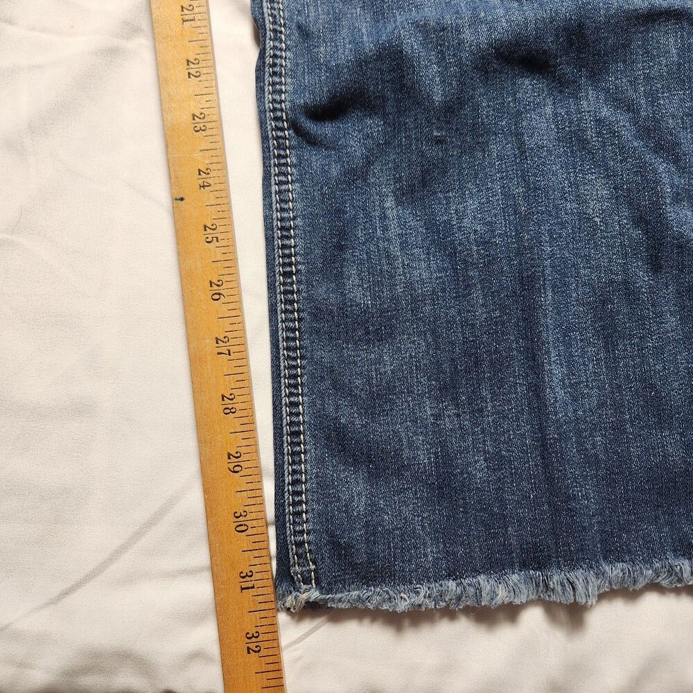 Ariat Womens 33R Natalia Wide Leg Denim Trouser Frayed Hem Jeans - Picture 13 of 13